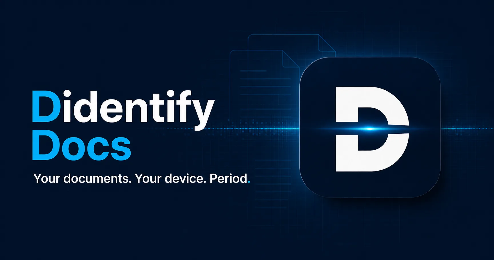 Didentify Docs privacy-first document redaction product